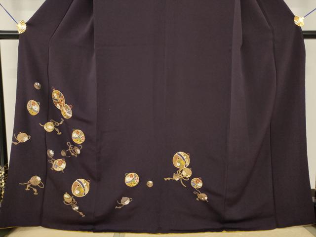 平和屋着物●訪問着　駒刺繍　鈴　金彩　鬼しぼ縮緬　正絹　逸品　AABH9950ck_2