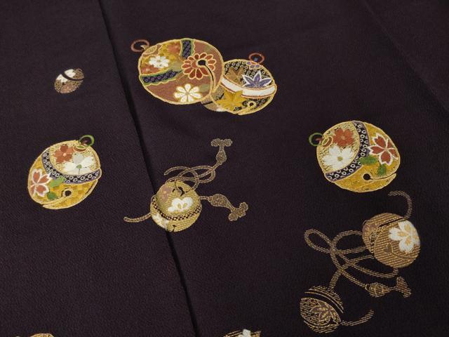 平和屋着物●訪問着　駒刺繍　鈴　金彩　鬼しぼ縮緬　正絹　逸品　AABH9950ck_3