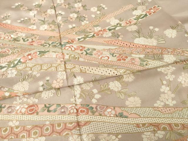 平和屋着物●訪問着　総刺繍　中国三大刺繍　汕頭刺繍　スワトウ刺繍　蔓帯花文　金糸　正絹　逸品　AABH9974ck_4