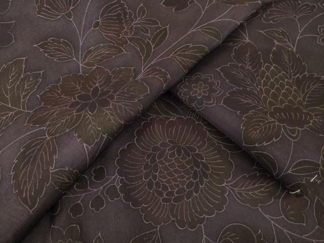 平和屋着物●本場大島紬　染大島　小紋　更紗花唐草文　正絹　逸品　未使用　AABH9988ck 23,998円