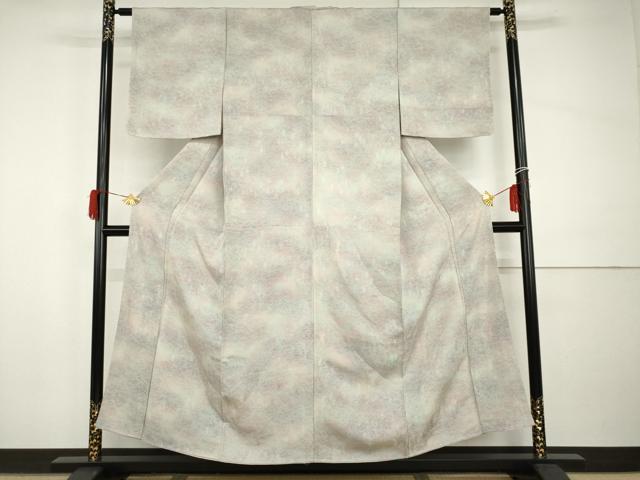 平和屋着物●上質な小紋　樹林地紋　暈し染め　正絹　逸品　AABI0034cs_1