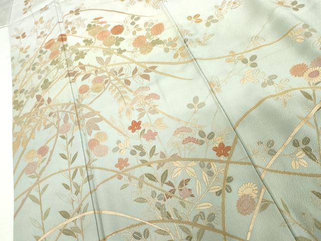 平和屋着物●訪問着　枝花文　暈し染め　金彩　正絹　逸品　AABI0111cs_4