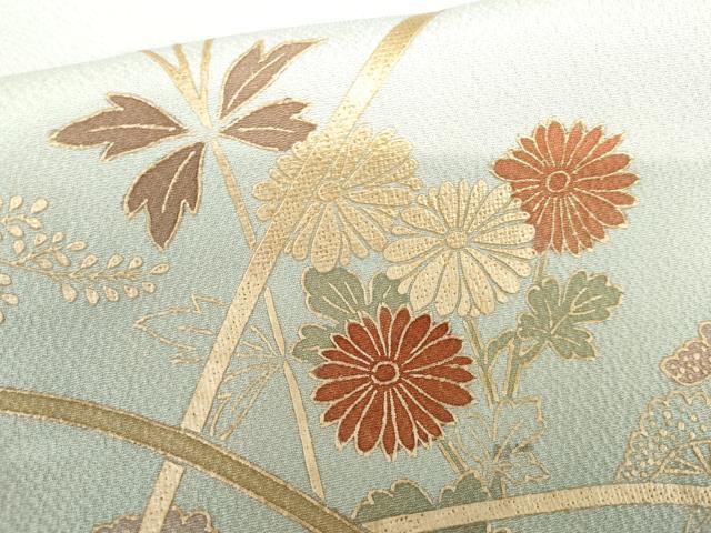 平和屋着物●訪問着　枝花文　暈し染め　金彩　正絹　逸品　AABI0111cs_6