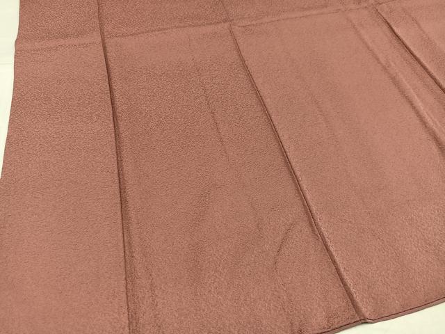 平和屋着物●上質な色無地　堅牢染　蘇芳香色　反端付き　正絹　逸品　AABI0580ph_3