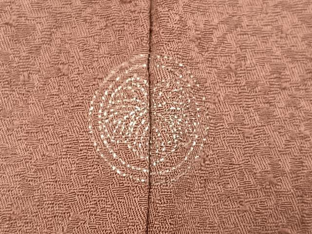 平和屋着物●上質な色無地　堅牢染　蘇芳香色　反端付き　正絹　逸品　AABI0580ph_7