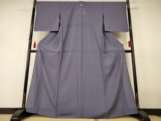 平和屋着物＊夏物　色無地　絽　薄鼠色　正絹　逸品　未使用　AABI0604jd