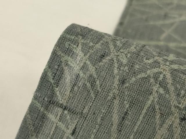 平和屋着物＊夏物　訪問着　生紬　手描き　草花文　正絹　逸品　AABI0734jd_6