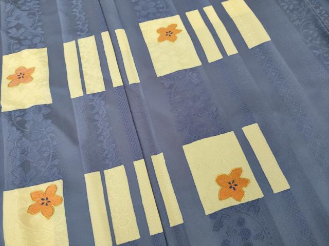 平和屋着物●京友禅　渥美博也　訪問着　駒刺繍　段違い花文　正絹　逸品　AABI0774ck_3