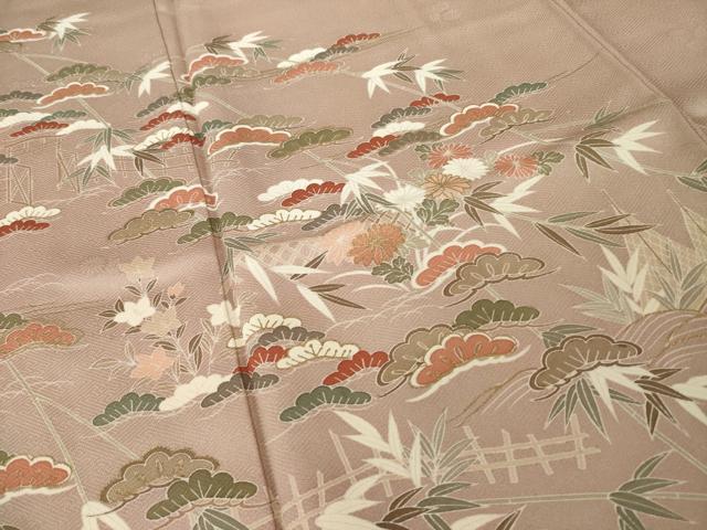 平和屋着物●訪問着　友禅　吉祥文　金彩　正絹　逸品　AABI0817ck_3