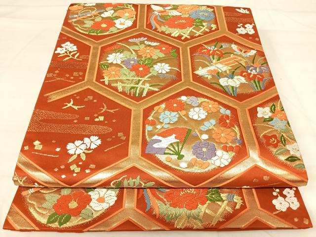 平和屋着物◎六通柄袋帯 平和屋着物□上質な小紋 花車文 正絹 逸品