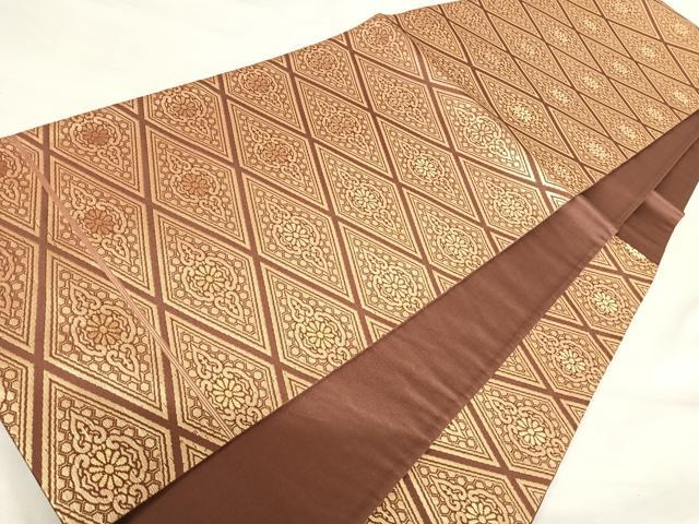 平和屋着物◎六通柄袋帯 花菱文 金糸 正絹 逸品 AABI0982yx 【公式通販】