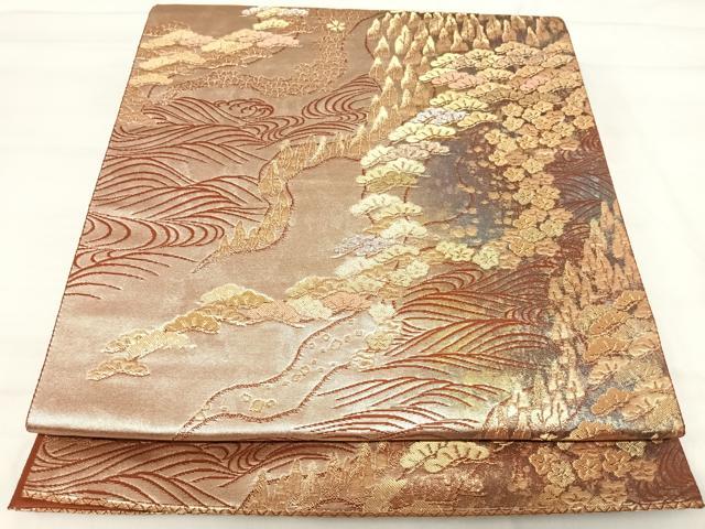 平和屋着物◎六通柄袋帯 浜松文 金銀糸 正絹 逸品 AABI1166yx 【公式通販】