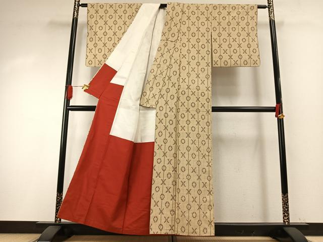 平和屋着物●上質な紬　琉球絣　正絹　逸品　AABI1226fy_2