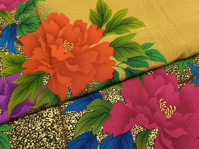 平和屋着物●豪華振袖　枝花文　暈し染め　金彩　ロング丈　正絹　逸品　AABI1248fy_4