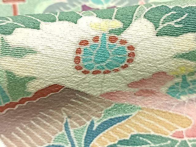 平和屋着物●本加賀友禅作家 岡本幸治　訪問着　枝花文　正絹　逸品　AABI1279fy_5