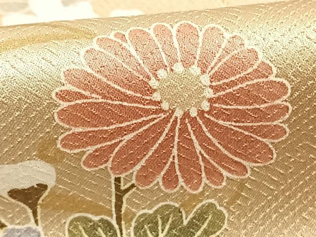 平和屋着物●訪問着　枝花文　暈し染め　金彩　正絹　逸品　AABI1394fy_4