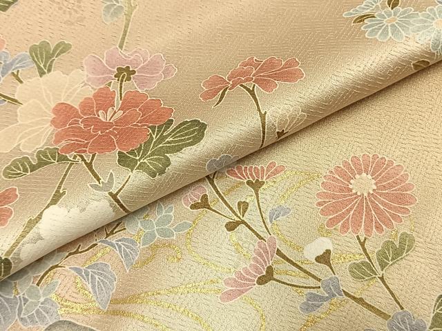 平和屋着物●訪問着　枝花文　暈し染め　金彩　正絹　逸品　AABI1394fy_5