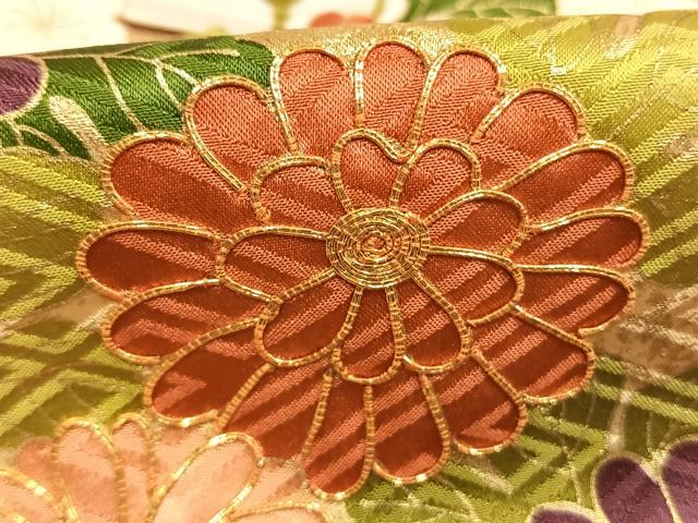 平和屋着物●豪華振袖　駒刺繍　御所車花文　金彩　正絹　逸品　AABI1416fy_5