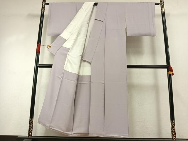 平和屋着物●上質な色無地　鴇鼠色　正絹　逸品　AABI1460fy_2