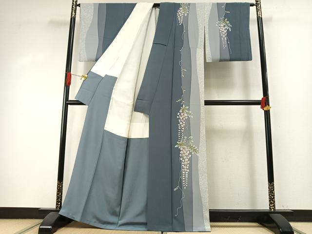 平和屋着物●訪問着　草花文　正絹　逸品　AABI1483fy_1