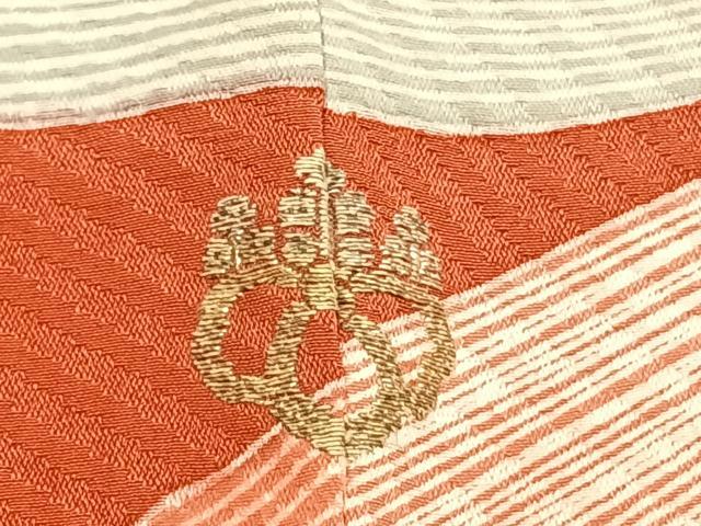 平和屋着物●アンティーク　大正ロマン　訪問着　駒刺繍　舞花文　金彩　正絹　逸品　AABI1960fy_6