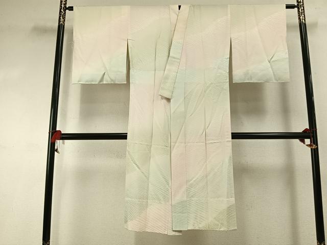平和屋着物●長襦袢　無双仕立て　斜縞地紋　正絹　逸品　AABI2004fy