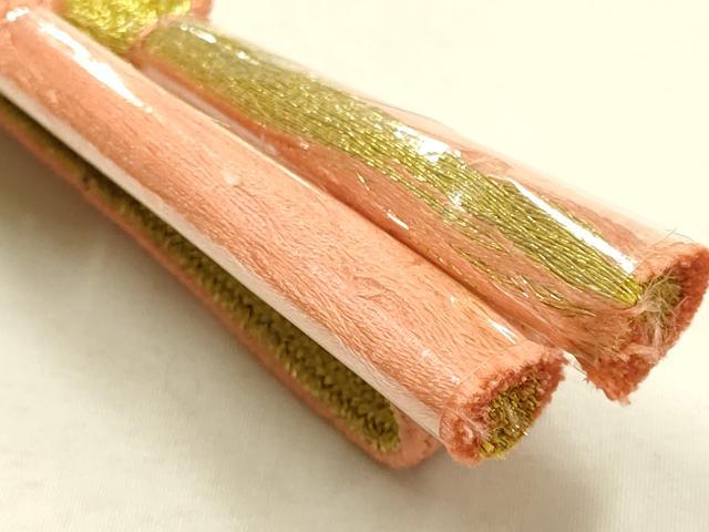 平和屋本店●和装小物　帯締め・帯揚げセット　高麗組　霞文　箔散らし　金糸　金彩　暈し染め　逸品　未使用　AABI2267ay_4