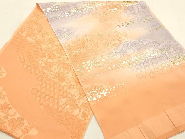 平和屋本店●和装小物　帯締め・帯揚げセット　高麗組　霞文　箔散らし　金糸　金彩　暈し染め　逸品　未使用　AABI2267ay_5