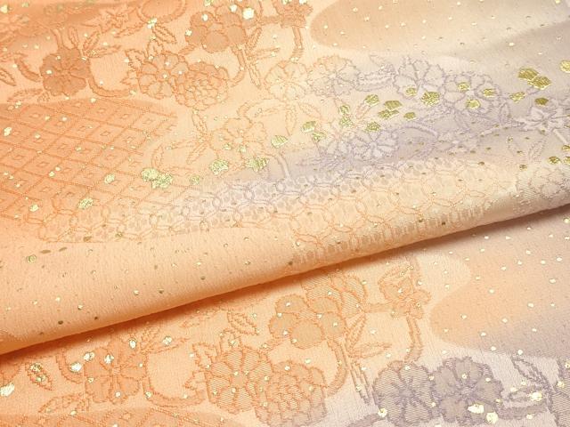 平和屋本店●和装小物　帯締め・帯揚げセット　高麗組　霞文　箔散らし　金糸　金彩　暈し染め　逸品　未使用　AABI2267ay_7