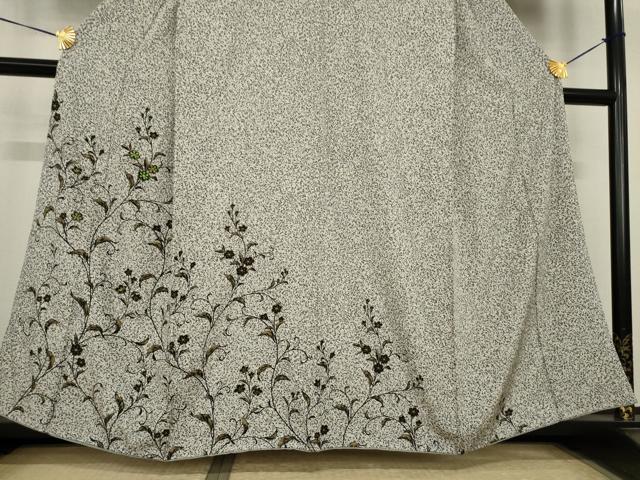 平和屋着物●訪問着　玉蟲　花唐草文　たたき染め　金彩　正絹　逸品　AABI2447ck_2