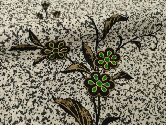 平和屋着物●訪問着　玉蟲　花唐草文　たたき染め　金彩　正絹　逸品　AABI2447ck_5