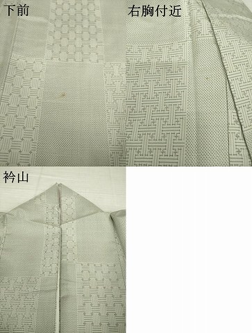 平和屋着物●本場大島紬　カタス7マルキ　市松文　秋名バラ柄　ロング丈　正絹　逸品　AABI2460ck_8