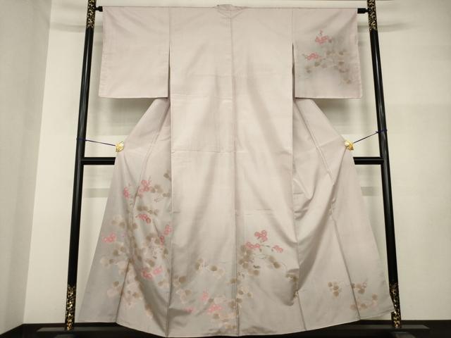 平和屋着物●本場大島紬　染大島　訪問着　花蔦草文　暈し染め　正絹　逸品　AABI2466ck