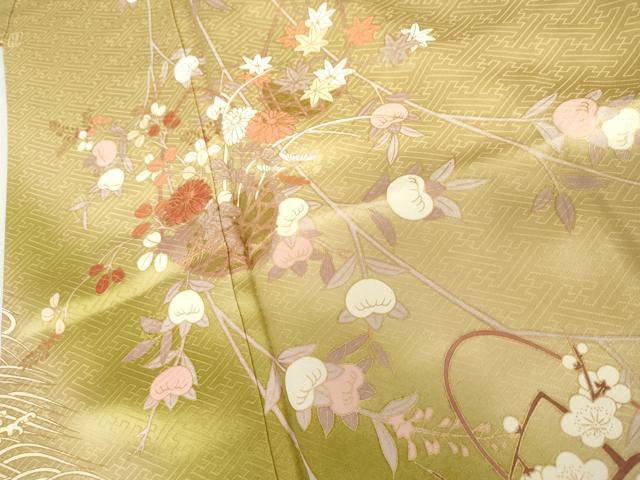平和屋着物●十日町老舗ブランド　吉澤友禅　吾妻徳穂　訪問着　刺繍　花籠文　暈し染め　金彩　鈴乃屋扱い　正絹　逸品　AABI2565cs_3