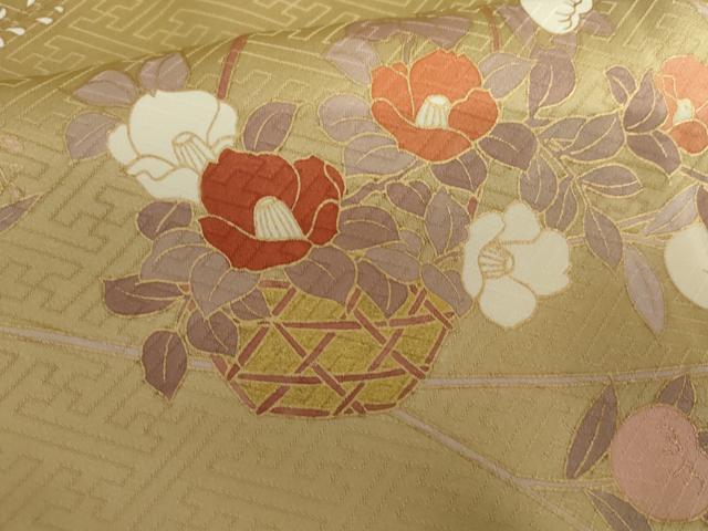 平和屋着物●十日町老舗ブランド　吉澤友禅　吾妻徳穂　訪問着　刺繍　花籠文　暈し染め　金彩　鈴乃屋扱い　正絹　逸品　AABI2565cs_6