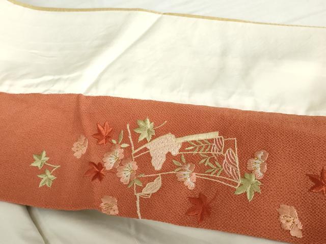 平和屋着物●十日町老舗ブランド　吉澤友禅　吾妻徳穂　訪問着　刺繍　花籠文　暈し染め　金彩　鈴乃屋扱い　正絹　逸品　AABI2565cs_9