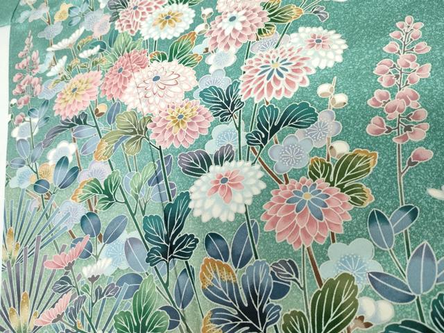 平和屋着物●訪問着　鴛鴦枝花文　暈し染め　金彩　正絹　逸品　未使用　AABI2575cs_3
