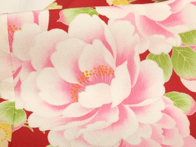 平和屋着物[]七五三　女の子　７歳　祝着　四つ身　pom ponette　舞花文　犬　洗える着物　未使用　AABI2645ja_4