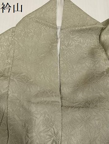 平和屋着物●紋屋井関　色無地　桐竹紋　白橡色　正絹　逸品　AABI3003ph_7