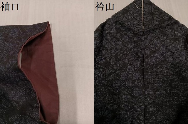 平和屋着物●本場結城紬　重要無形文化財　100亀甲　吉祥文　正絹　逸品　AABI3069ph_6