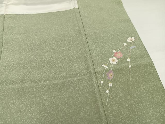 平和屋着物●訪問着　友禅　作家物　枝花文　暈し染め　ロング丈　正絹　逸品　AABI3100ph_7