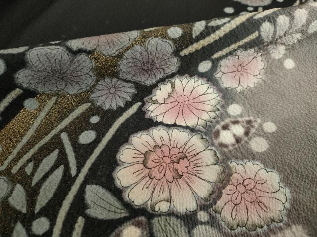 平和屋着物●訪問着　辻が花　舞花文　暈し染め　金彩　正絹　逸品　AABI4407ck_6