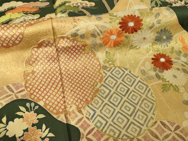 平和屋着物●訪問着　道永雪輪花文　摺り剥がし　金彩　ロング丈　正絹　逸品　AABI4433ck_6