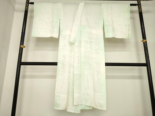 平和屋着物●長襦袢　無双仕立て　辻が花　エ霞花地紋　暈し染め　正絹　逸品　AABI4476ck