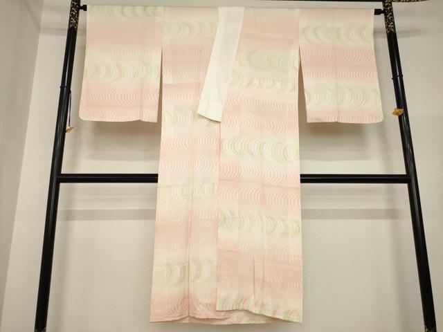 平和屋着物●長襦袢　無双仕立て　流水文　暈し染め　正絹　逸品　未使用　AABI4477ck