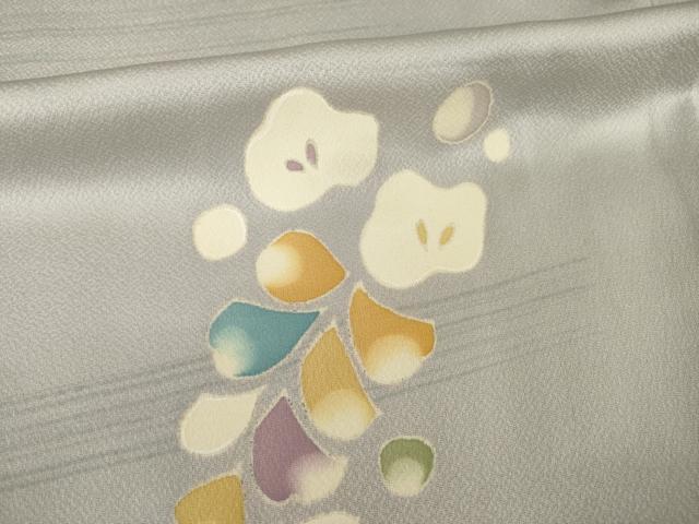 平和屋着物●訪問着　辻が花　刺繍　舞花文　正絹　逸品　AABI4509ck_6