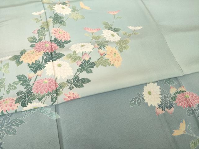 平和屋着物●十日町友禅　女流作家　遠田藤舟 　訪問着　草花文　暈し染め　正絹　逸品　AABI4556ck_4