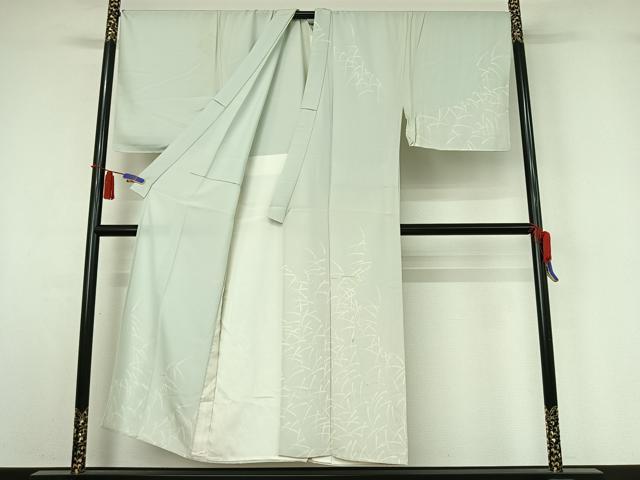 平和屋着物▽男性　訪問着　単衣　草葉文　キングサイズ　正絹　逸品　AABI4675jh_1