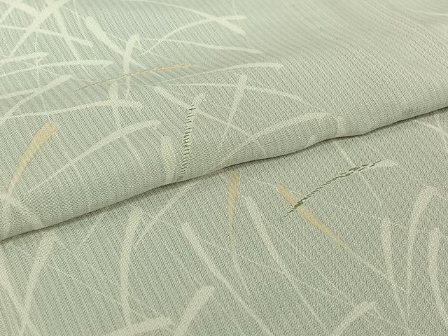 平和屋着物▽男性　訪問着　単衣　草葉文　キングサイズ　正絹　逸品　AABI4675jh_4