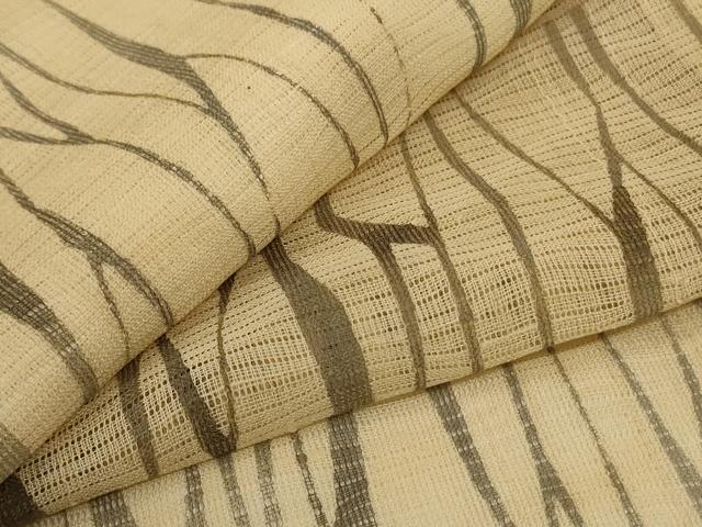 平和屋着物＊夏物　男性　紗紬　幾何学文様　キングサイズ　正絹　逸品　AABI4683jd_5